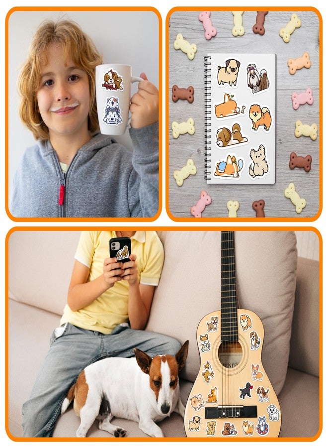 Robmoda 65 Pcs Cute Dogs Water Bottle Stickers for Kids, Vinyl Waterproof Animal Decals for Classroom School, Students Teachers Supplies Prizes for Kids Teen Girls - Image 5